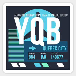 Quebec City (YQB) Airport // Sunset Baggage Tag Sticker
